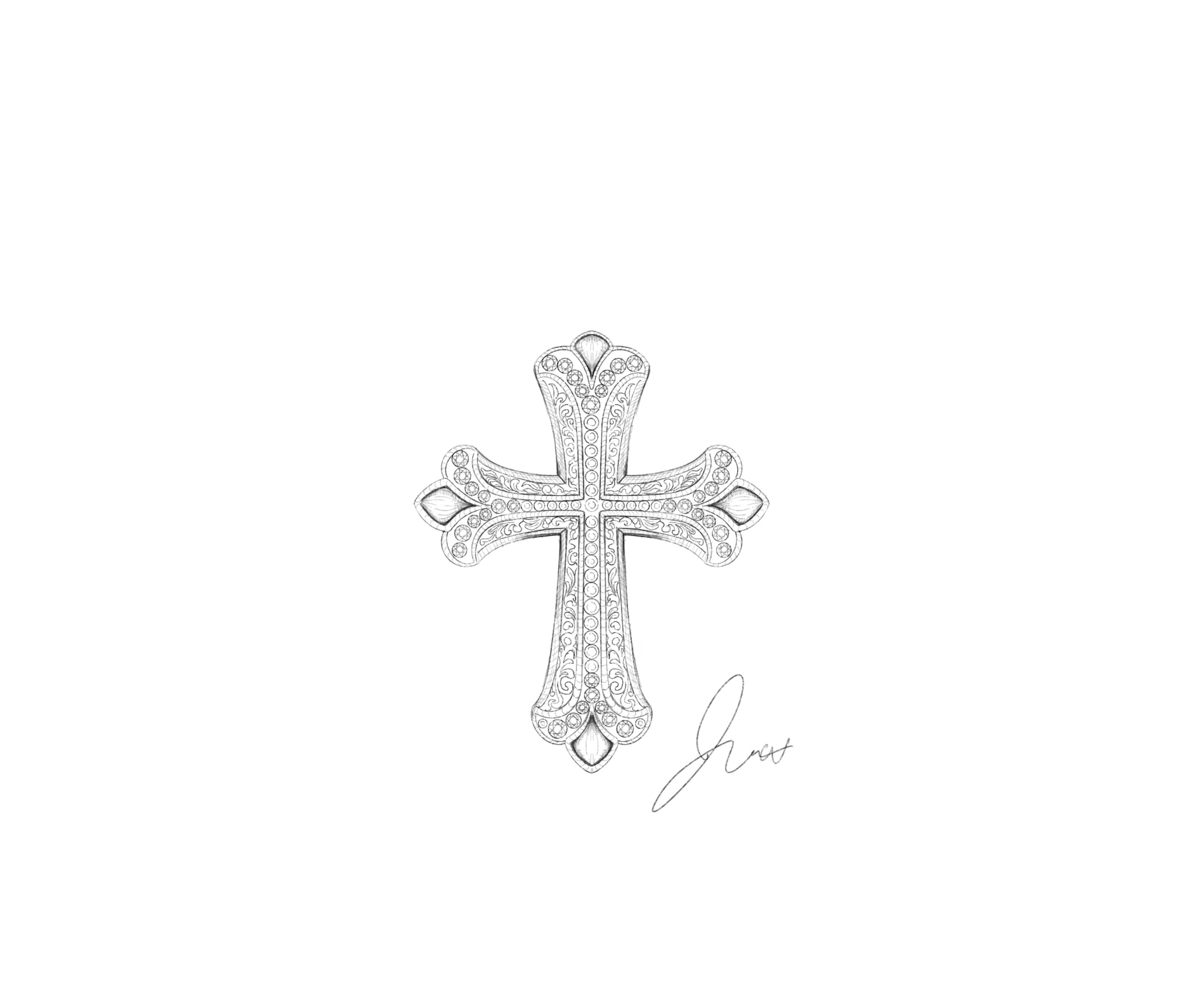 Cross Pendant デザイン画